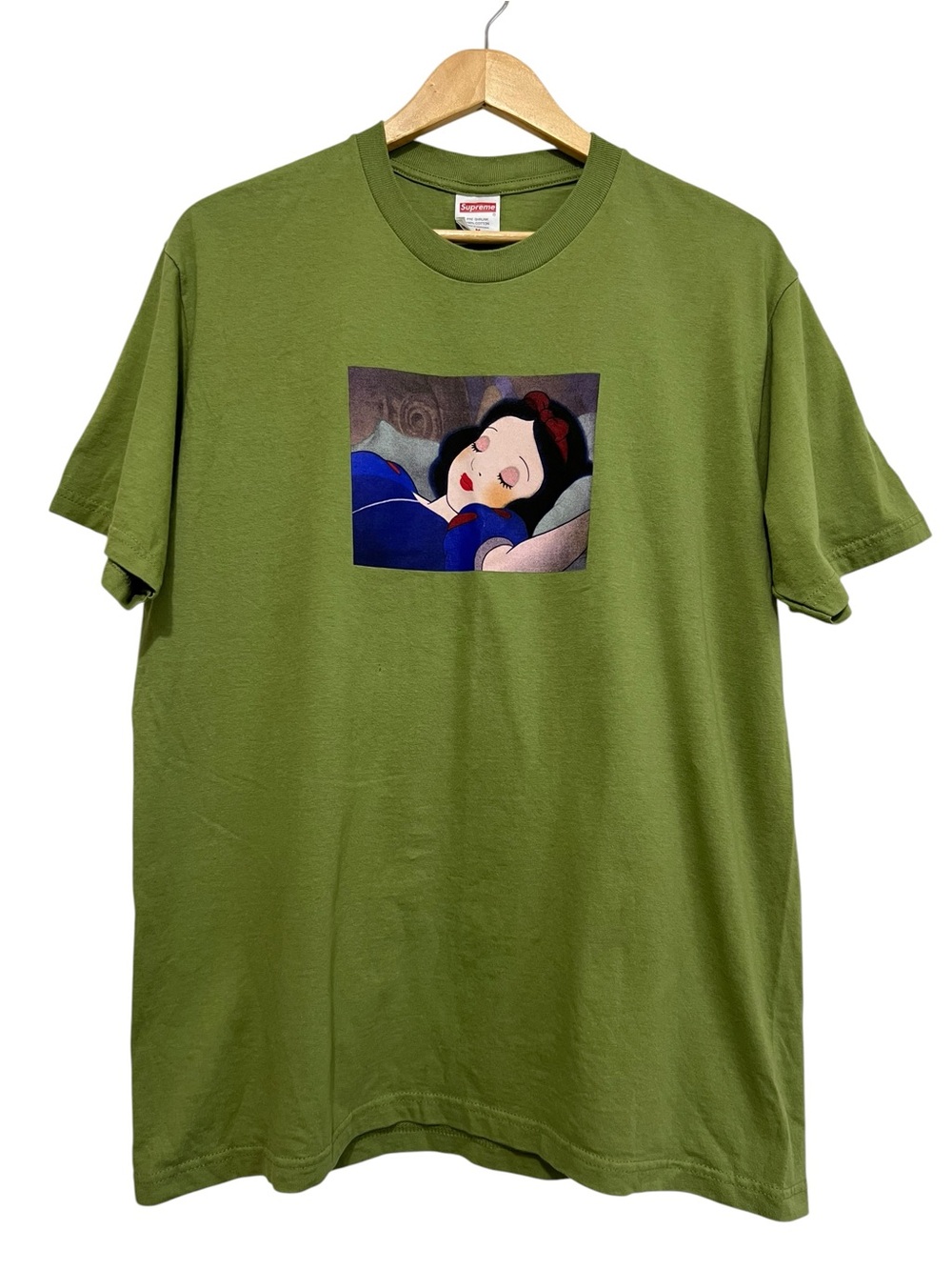 Supreme Snow White Moss Green Short Sleeve Tee Medium